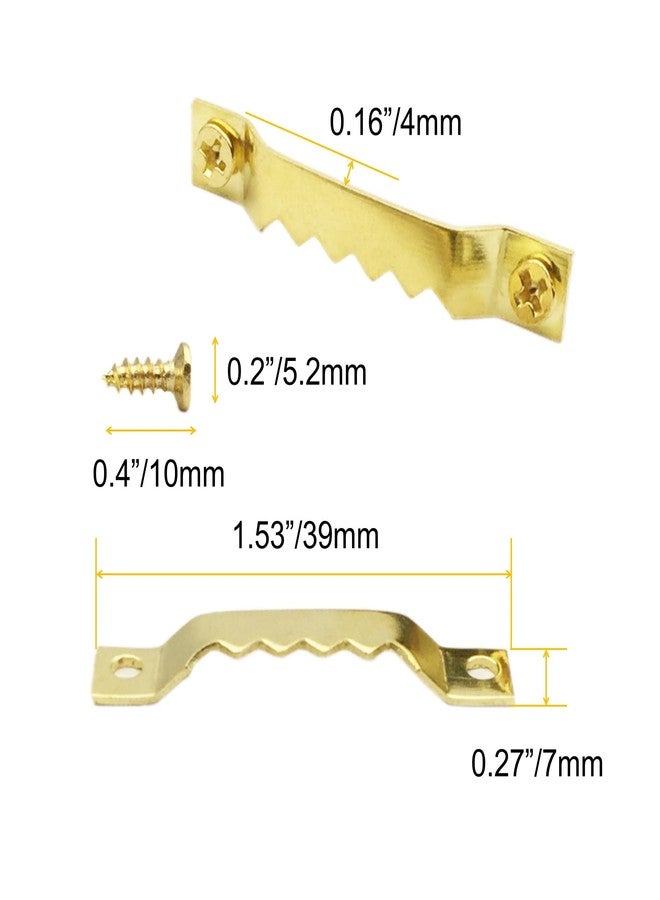 EesTeck 50 Pack Small Sawtooth Picture Hangers Steel Frames Hangers With Screws, Hang Solutions for Clock Paintings Artwork Frame Hook Photos (Gold) - Image 5